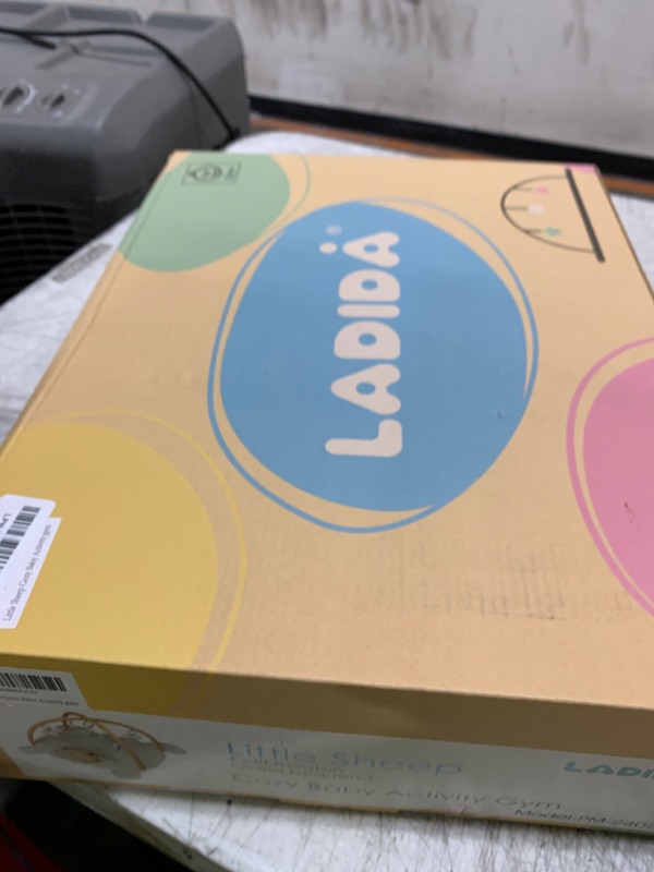 Photo 1 of LADIDA Baby Play Mat, Tummy Time Mat with 5 Toys, Washable Baby Activity Mat for Visual, Hearing, Sensory, Motor Development, Little Sheep Playmat