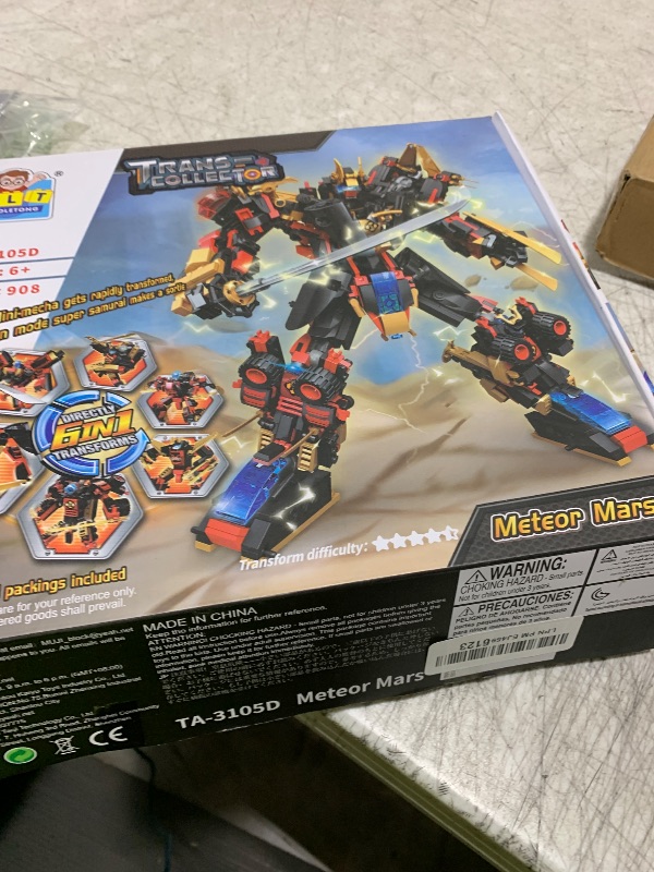 Photo 1 of QLT QIAOLETONG 12 in 1 Transforming Mecha Robot Building Set,Mech Model Building Kit, 542 PCS Compatible with Lego Ninja Mech Warrior Cool Robots Toys Gift for Adults and Kids Boys 6 7 8 10+
