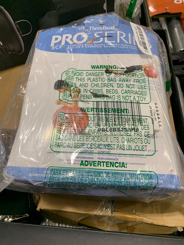 Photo 1 of THERABAND Exercise Ball, Professional Series Stability Ball with 75 cm Diameter for Athletes 6'2" to 6'8" Tall, Slow Deflate Fitness Ball for Improved Posture, Balance, Yoga, Pilates, Core, Blue