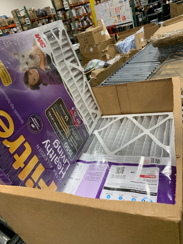 Photo 1 of 3M NDP03-4S-4 Ultra Allergen Reduction Deep Pleated Air Filter, 20x25x4-In. - Quantity 4