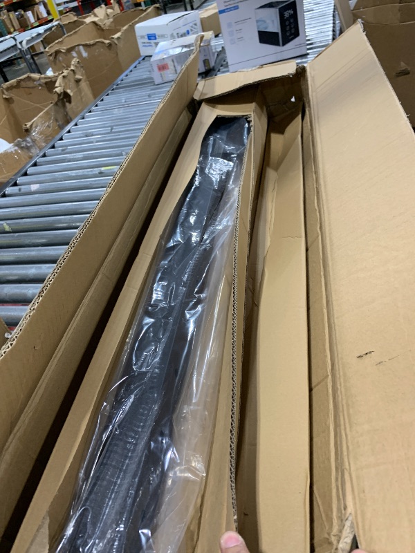 Photo 1 of Senmit Cable Railing Post Fascia Mount-Stainless Steel Square Weldless 36"x2"x2" Pre-drilled Side Mount Metal Post for Wood Deck, Black 4 Pack
