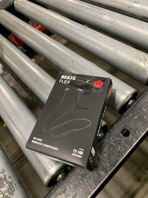 Photo 1 of Beats Flex Wireless Earbuds - Apple W1 Headphone Chip, Magnetic Earphones, Class 1 Bluetooth, 12 Hours of Listening Time, Built-in Microphone - Black