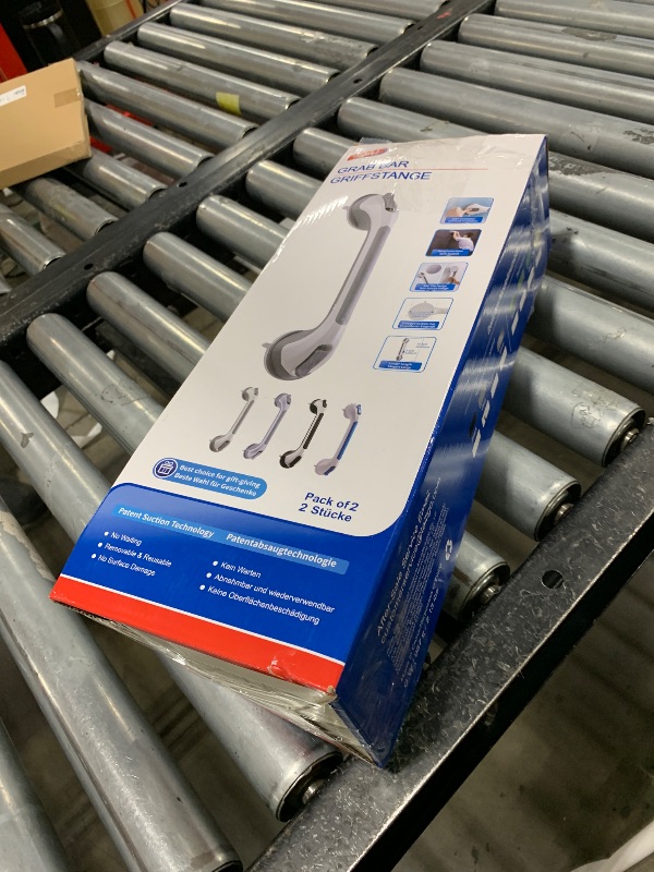 Photo 1 of TAILI Grab Bars for Bathtubs and Showers 2 Pack Suction Grab Bar, Heavy Duty Shower Handle Removable Bath Handrails for Seniors and Elderly, Bathroom Safety Grip No Drilling Waterproof,Grey