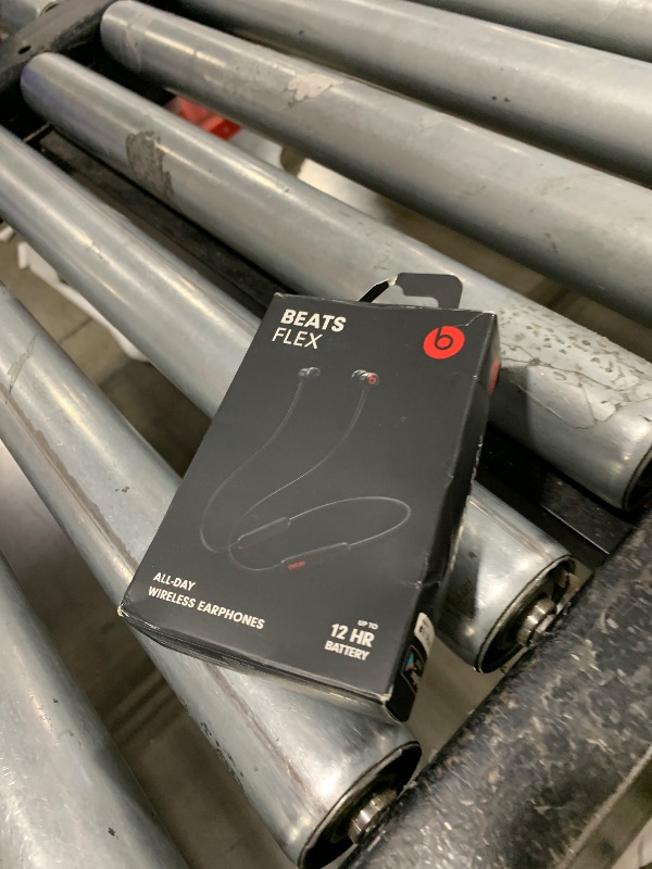 Photo 1 of Beats Flex Wireless Earbuds - Apple W1 Headphone Chip, Magnetic Earphones, Class 1 Bluetooth, 12 Hours of Listening Time, Built-in Microphone - Black
