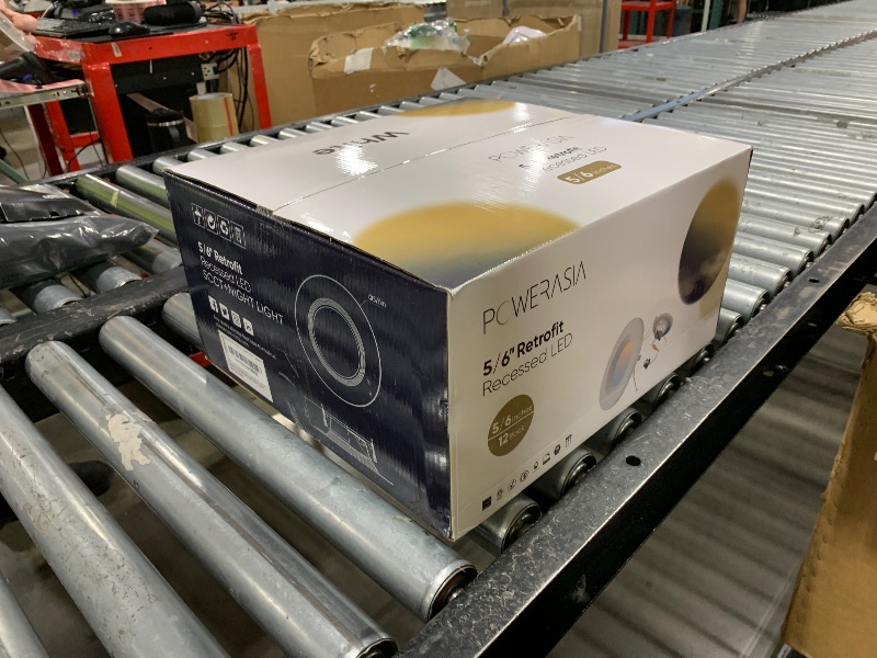 Photo 1 of POWERASIA 12 Pack 5/6 Inch LED Can Lights with Night Light, 5CCT Retrofit Recessed Lighting Selectable 2700K-6000K Dimmable, 12W=75W, 1200LM Downlight with Metal Smooth Trim - ETL and Energy Star