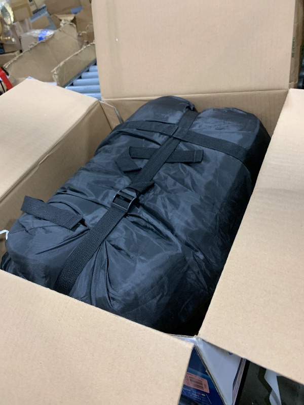 Photo 1 of PO PO BEAR Zero Degree Sleeping Bag for Adults 100% Cotton Flannel Tall and Big (Black, 84" x 40" Left Zip)