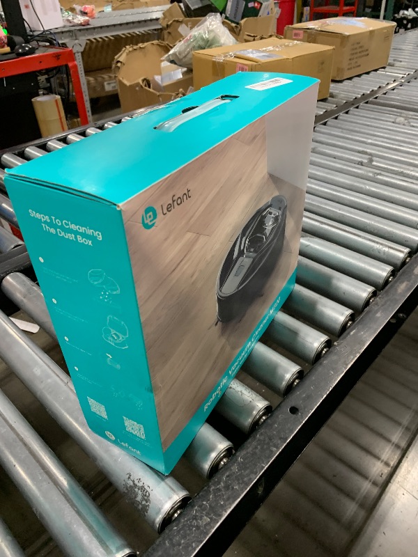Photo 1 of Lefant M320 Robot Vacuum Cleaner, Carpet Detection, 6,000 Pa Suction, Low Noise, 800ml Visible Dustbin, 210 Mins Runtime, Self-Charging, Works with Alexa, Ideal for Hard Floor, Pet Hair, Black