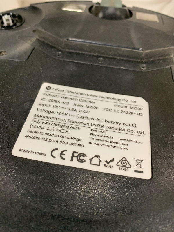 Photo 1 of Lefant M210 Pro Robot Vacuum Cleaner, 2200Pa Powerful Suction, 120 Mins Runtime, Automatic Self-Charging, Wi-Fi/App/Alexa Control, Perfect for Pet Hair, Hard Floors, and Low-Pile Carpets