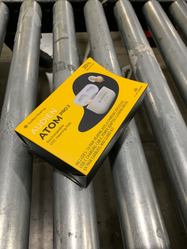 Photo 1 of Audien ATOM PRO 2 Wireless Rechargeable OTC Hearing Aid, Premium Comfort Design and Nearly Invisible