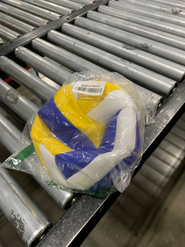 Photo 1 of Magicorange Volleyball, 1 Pack Official Size 5 Soft Touch Recreational Volleyballs- PU Leather Indoor Outdoor Volleyballs for Beach Play, Game,Gym,Training -Includes Ball Pump (Blue Yellow)
