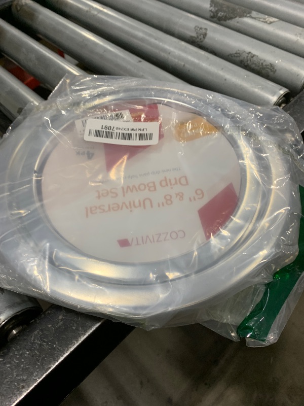 Photo 1 of 4 Pack Chrome Drip Pans, Compatible with Whirpool Kenmore Frigirate Stove Top Drip Bowls. Include 2 Pcs 6'' Range Replacement Drip Pans and 2 Pcs 8 '' Cooktop Drip Pans