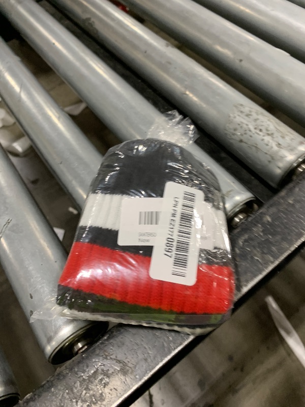 Photo 1 of SKATERSOCKS 22" Knee high Black tube socks with White-Red stripes style 1