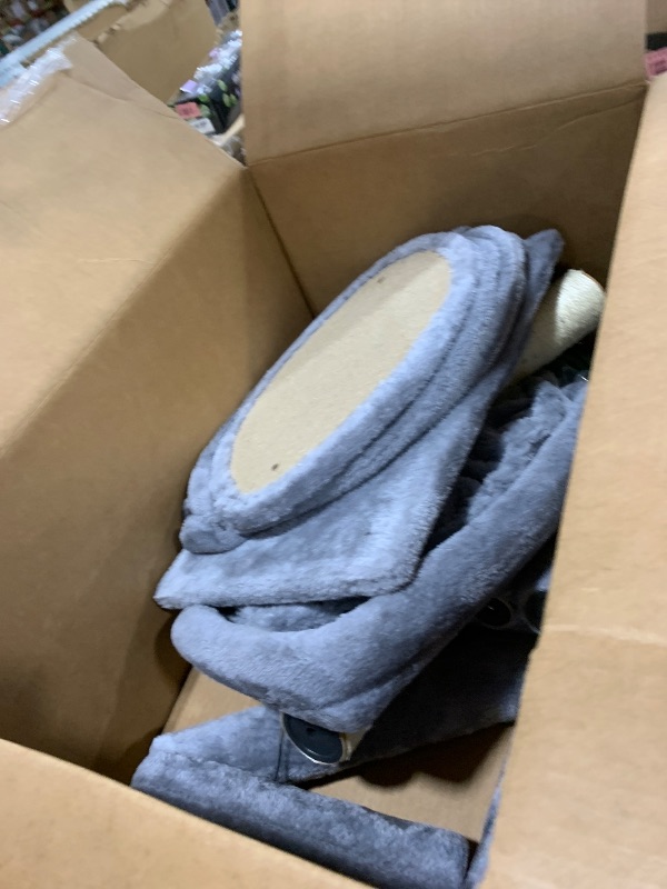 Photo 1 of Xin Three Layer Cat Tree with Cat Condo and Two Hammocks,Grey