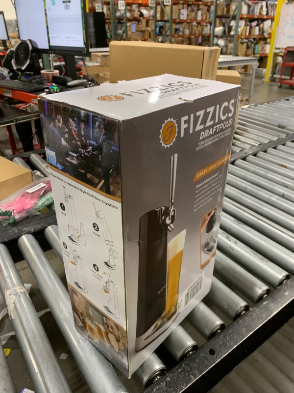 Photo 1 of FIZZICS - DraftPour Beer Dispenser - Converts Any Can or Bottle Into a Nitro-Style Draft, Gift for Men and Beer Enthusiast, Beer Tap Draft Machine - Carbon
