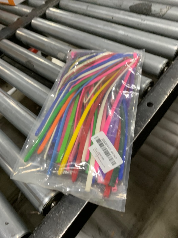 Photo 1 of MAQIHAN 100 Long Balloons for Balloon Animals - 260 Long Skinny Balloons for Tying Balloon Arch Assorted Colors Globos Largos Clown Latex Twisting Birthday Wedding Carnivals Party Decoration