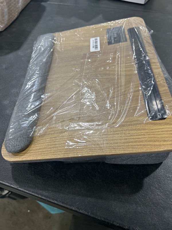 Photo 1 of HUANUO Portable Lap Laptop Desk with Pillow Cushion, Fits up to 15.6 inch Laptop, with Anti-Slip Strip & Storage Function for Home Office Students Use as Computer Laptop Stand, Book Tablet