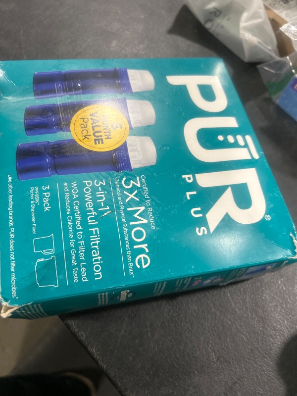 Photo 1 of PUR PPF951K3 Replacement Filter, 3 Count, Blue