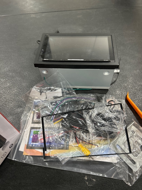 Photo 1 of Low volume button not working--------PLZ 7" Wireless Double Din Car Stereo Apple Carplay Radio QLED Screen for Car, Android Auto, Bluetooth 5.3, Fast Charger, 1080P Backup Camera, 4.2 Channel Outputs 240W, 2 Subwoofer