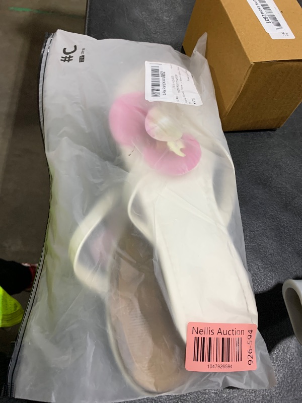 Photo 1 of Verdusa Women's Flower Thong Sandals Flip Flops Summer Beach Slides White 12