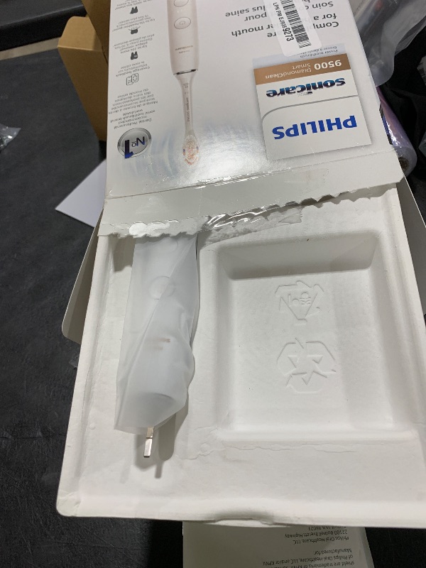 Photo 1 of Philips Sonicare DiamondClean Smart 9500 Electric Toothbrush, Sonic Toothbrush with App, Pressure Sensor, Brush Head Detection, 5 Brushing Modes and 3 Intensity Levels, White, Model HX9923/01
