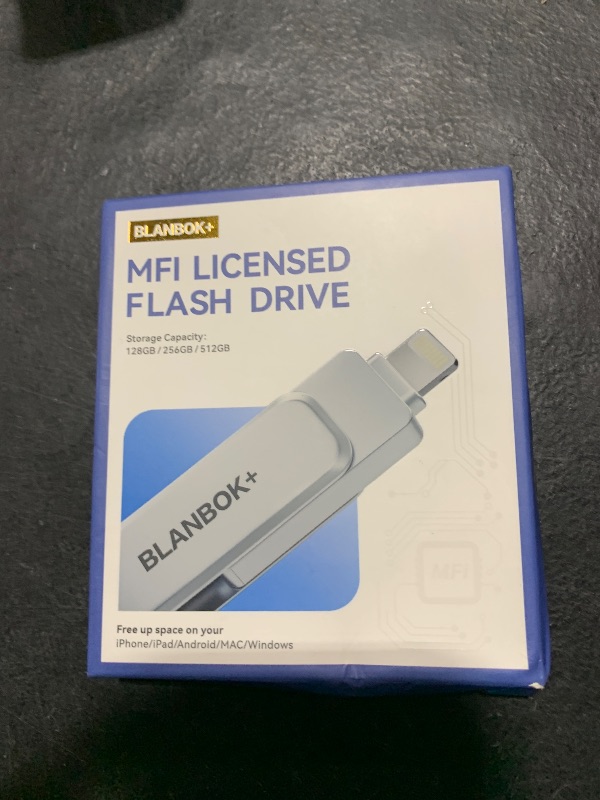 Photo 1 of MFi Certified 128GB Photo Stick for iPhone Flash Drive,USB Memory Stick Thumb Drives High Speed USB Stick External Storage Compatible for iPhone/iPad/Android/PC