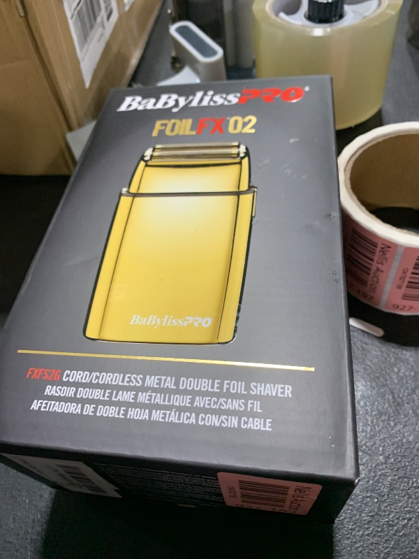 Photo 1 of BaBylissPRO Baberology Double Foil Shaver FXFS2G GOLDFX Professional Electric Shaver