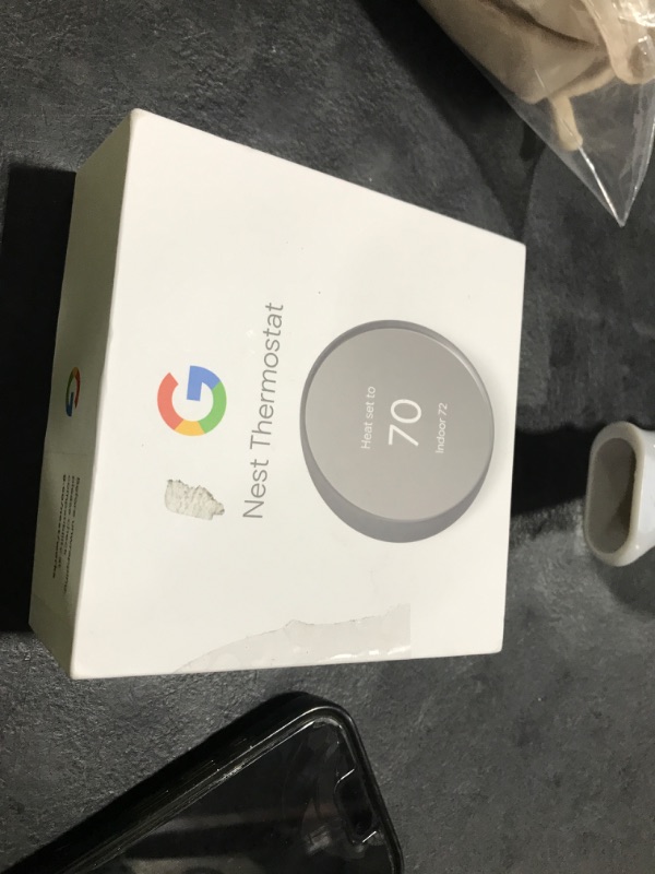Photo 1 of Google Nest Thermostat - Smart Thermostat for Home - Programmable Wifi Thermostat - Charcoal