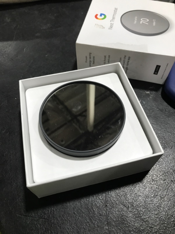 Photo 1 of Google Nest Thermostat - Smart Thermostat for Home - Programmable Wifi Thermostat - Charcoal