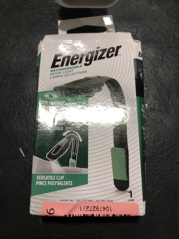 Photo 1 of Energizer Flex-R LED Rechargeable Book Light for Reading in Bed, Reading Light with Warm LED Color, Long-Lasting and Lightweight