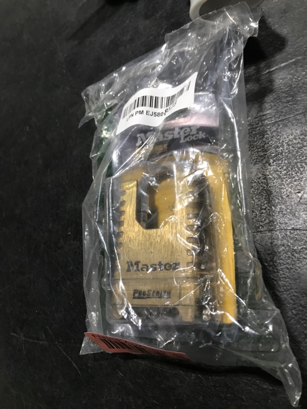 Photo 1 of Master Lock ProSeries Brass Padlock, Set Your Own Combination Lock, Commercial Grade Locks with Code for Tools, Fences, Gates, 2-1/4 inches Wide, 1177D