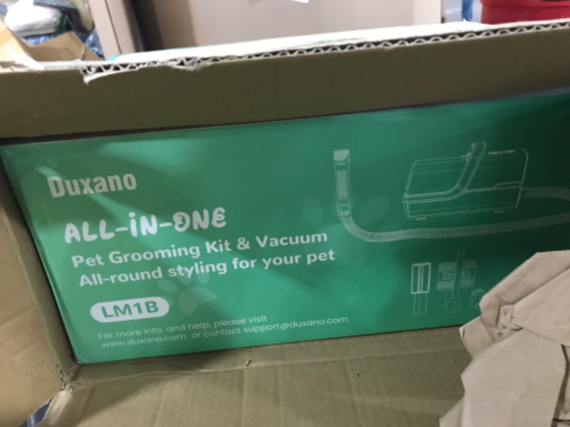 Photo 1 of DUXANO Dog Grooming Kit & Dog Hair Vacuum,15000 Pa Powerful Suction, Pet Grooming Vacuum Removes 99% Pet Hair, Includes Clippers, Brush, Nail Trimmer Grinder, Stainless Steel