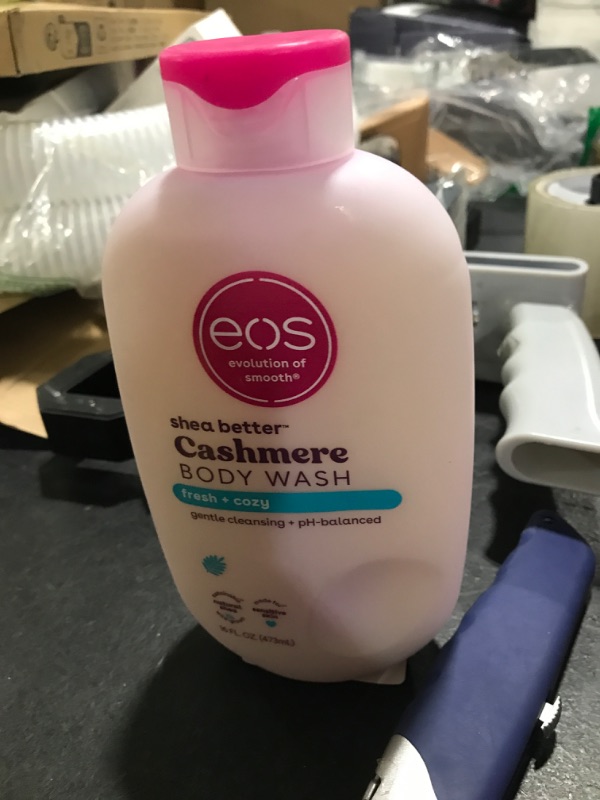 Photo 1 of eos Shea Better Cashmere Body Wash, Fresh & Cozy, Moisturizing, pH Balanced Body Wash, Creamy Gel Formula, Paraben & Phthalate Free, Sensitive Skin, 16 fl oz