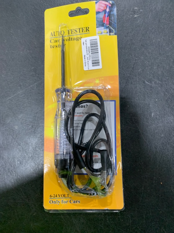 Photo 1 of Test Light Automotive, Circuit Tester 6V-12V-24V DC Car Electrical Test Pen with Alligator Clip and Long Steel Probe, Continuity Voltage Fuse Tester for Sedan, SUV, RV and Truck