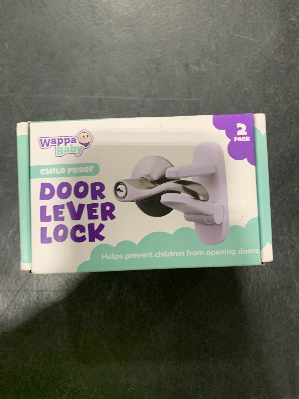 Photo 1 of Door Lever Lock (2 Pack) – Prevents Toddlers from Opening Doors – Easy One-Hand Operation for Adults – Durable ABS with 3M Adhesive Backing – No Tools Needed for Install