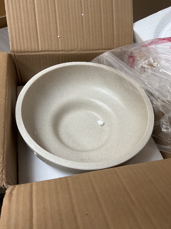 Photo 1 of LIN CHUAN Large Decorative Bowl, Fruit Bowl for Kitchen Counter, Modern Resin Bowl for Home Decor, Key Holder for Entry Table, Sand Beige