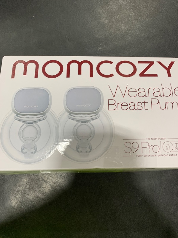 Photo 1 of ITEM IS USED !!!!!!!!!!!!!- Momcozy S9 Pro Upgraded Wearable Breast Pump, Hands-Free Design with Extended Battery Life & LED Display, Double Electric Portable Pump with 2 Modes & 9 Levels, 24mm, 2-Pack, Gray