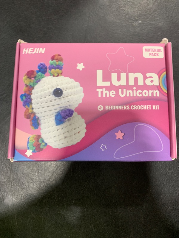 Photo 1 of Crochet Kit for Beginners, Unicorn Crochet Kits for Kids and Adults Include Rainbow Yarn, Videos Tutorials, Eyes, and Crochet Hook - Crochet Animal Kit, Beginner Crochet Kit - Gift for Birthdays