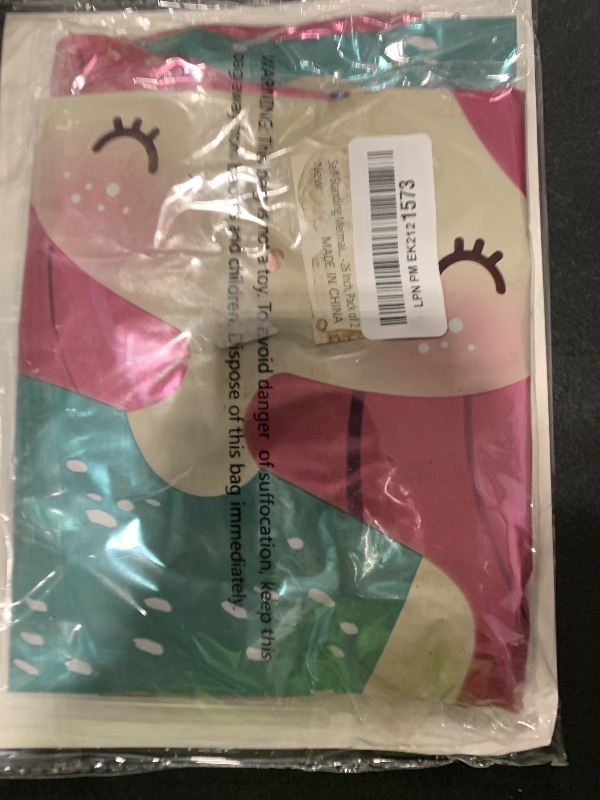 Photo 1 of Self-Standing Mermaid Balloons for Little Mermaid Birthday Decorations Mermaid Party Supplies Mermaid Foil Balloon - 26 Inch, Pack of 2