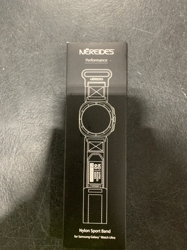 Photo 1 of Nereides Watch Band Compatible with Samsung Galaxy Watch Ultra 47mm(2024) for Men Women, Nylon Sports Adjustable Replacement Strap for Galaxy Watch Ultra (Black, Large)