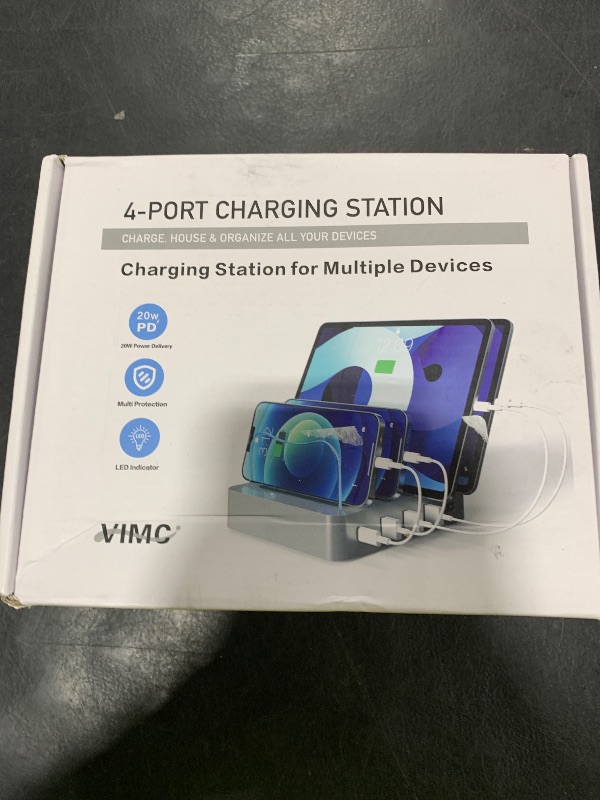 Photo 1 of USB Charging Station - Charging Dock - 4-Port - Fast Charging Station for Multiple Devices - Docking Station - Smart Charging Station Dock - Multi Charging Station for Cell Phones and Tablets