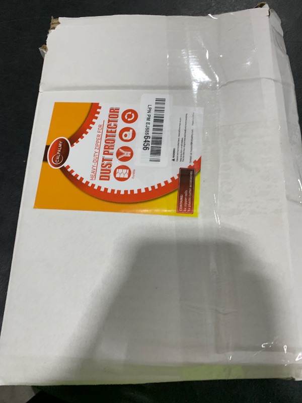 Photo 1 of CALPALMY (6-Pack) Heavy-Duty Dust Protector Zipper - Self-Adhesive Instant Door Zipper Roll- 7 Ft. Long x 3 in. Wide Double-Sided Red - Includes Plastic Sheeting Cutter Accessories