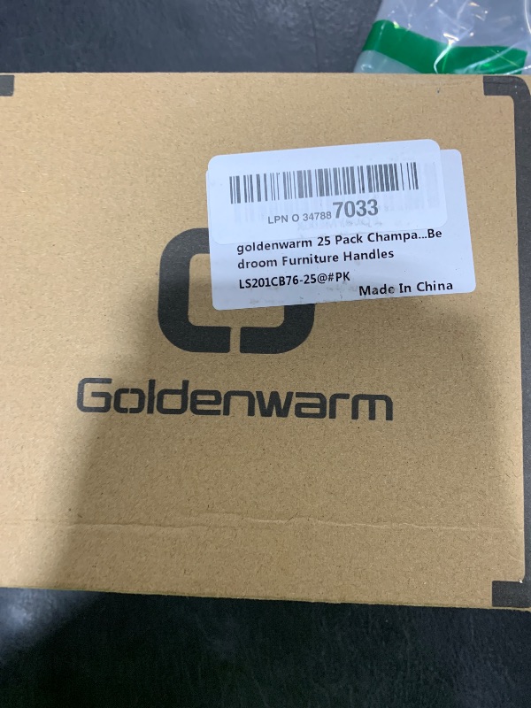 Photo 1 of goldenwarm 25 Pack Champagne Bronze Cabinet Pulls Gold Cabinet Handles 3 inch(76mm) Champagne Drawer Handles Brushed Bronze Drawer Pulls Kitchen Bathroom Bedroom Furniture Hardware