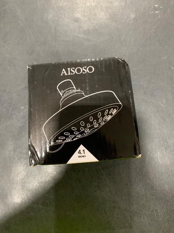 Photo 1 of Aisoso Shower Head High Pressure Rain Fixed Showerhead 5-Setting with Adjustable Metal Swivel Ball Joint - Relaxed Shower Experience Even at Low Water Flow & Pressure