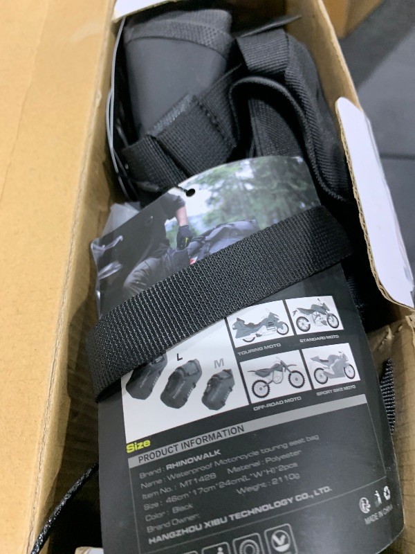 Photo 1 of Rhinowalk Motorcycle Saddle Bags Waterproof Motorbike Panniers Motor Side Bag 28L (14L*2) Powersports Saddle Bag for Most Motorcycles Black, 1 Pair