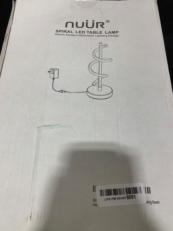 Photo 1 of NUÜR LED Table Lamp Black, Diamond Bright Effect, Dimmable, Metallic Bedside Lamp with 3 Colour Temperature, Décor Lamp for Living Room, Bedroom, Office (Black Spiral Table Lamp 2Pack)