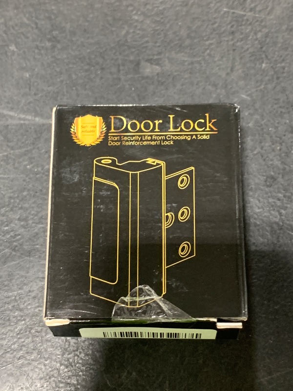 Photo 1 of Home Security Door Reinforcement Lock - Safety Child Proof Door Locks with 8 Screws for Inward Swinging Front Doors, Extra Add a Top Lock Inside Withstands 800 lbs Deadbolt Latch, Guard Bedroom Patio