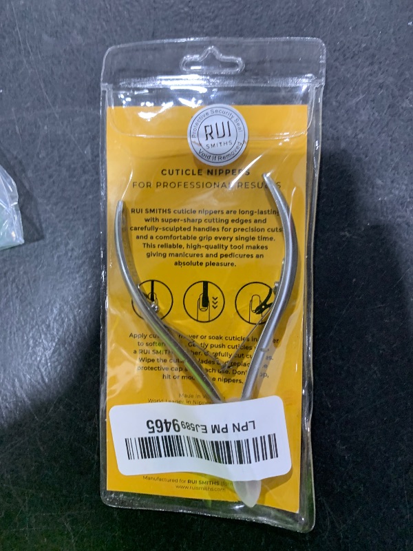 Photo 1 of Rui Smiths Professional Cuticle Nippers | Precision Surgical-Grade Stainless Steel Cuticle Trimmer, French Handle, Double Spring, 4mm Jaw (Quarter Jaw)