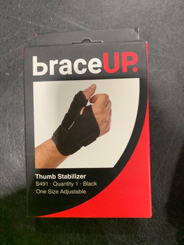Photo 1 of BraceUP Thumb Spica Splint Brace Right Left Hand Women and Men, CMC with Thumb Support, for Arthritis, Tendonitis, Carpal Tunnel Pain Relief and Thumb Sprain (Black)
