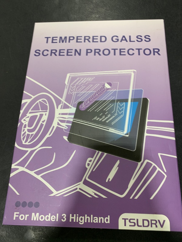 Photo 1 of TSLDRV Screen Protector For Tesla Model Y Juniper Accessories 2025 2026/For Tesla Model 3 Highland Accessories 2024 2025 2026 [No Glare/Anti-Fingerprint] 15.4" 8" Glass Protector Crystal Clear