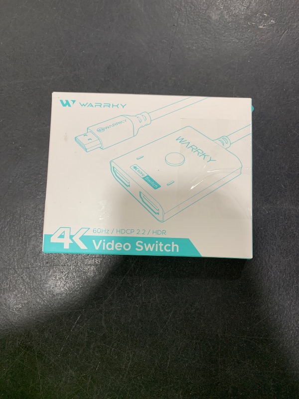 Photo 1 of HDMI Switch 2 in 1 Out 4K@60Hz, WARRKY[with 3.3ft Fixed Braided HDMI Cable, Aluminum Case, 2K@144Hz, HDCP 2.2] Bidirectional 2x1 Switcher Splitter Compatible for PS5/4, Xbox, Roku, FireStick, Switch